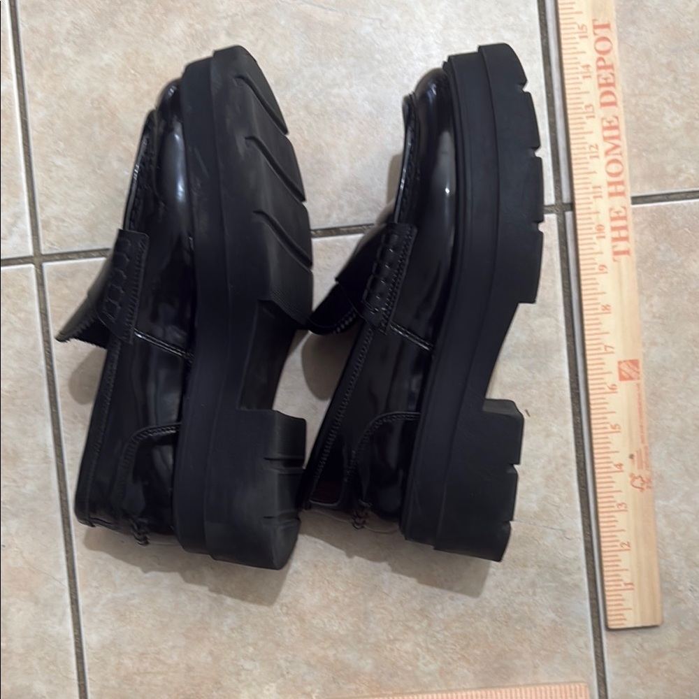 Steve Madden women’s y2k Gaven Black chunky vintage leather style Loafers 10 M - Picture 8 of 10